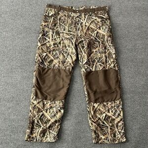 Drake‎ Pants Mens 2XL Camo Fleece Lined Snow Hunting Waterfowl Mossy Oak Blades